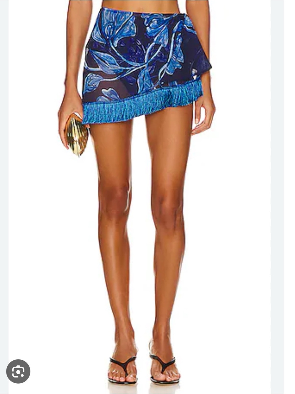NWT PatBO nightflower Fringe Swim Sarong XS